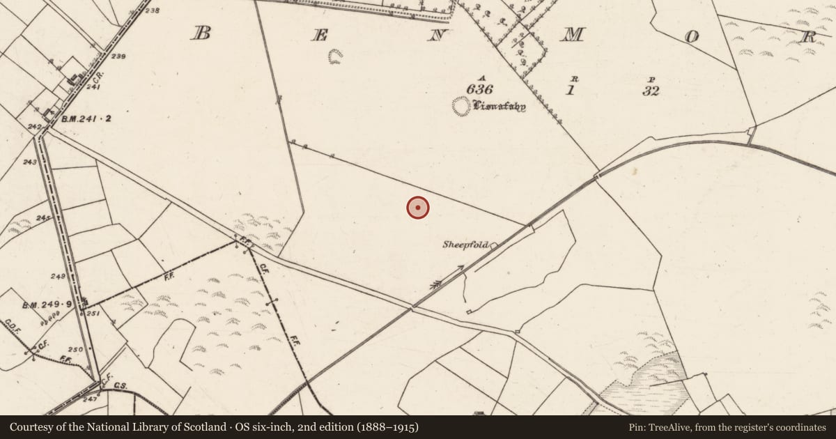 Ordnance Survey six-inch map, 2nd edition (1888–1915) covering the location of Enclosure, Ben More, County Galway, with a pin at the register's coordinates