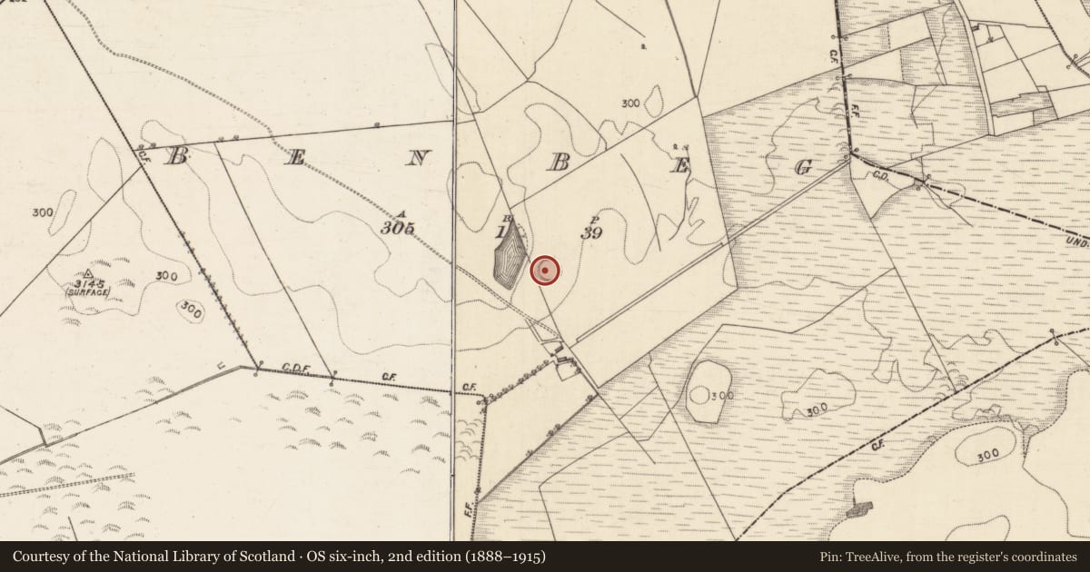 Ordnance Survey six-inch map, 2nd edition (1888–1915) covering the location of Ringfort - rath, Ben Beg, County Galway, with a pin at the register's coordinates