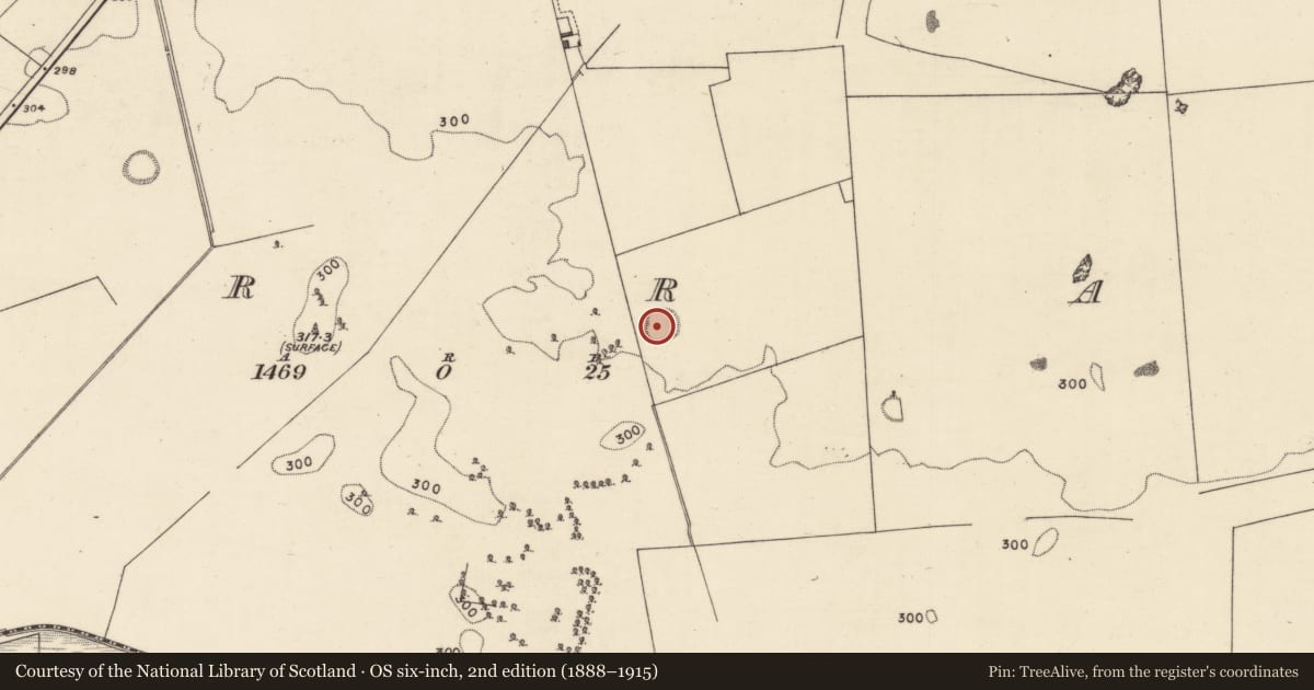 Ordnance Survey six-inch map, 2nd edition (1888–1915) covering the location of Ringfort - rath, Carra, County Galway, with a pin at the register's coordinates