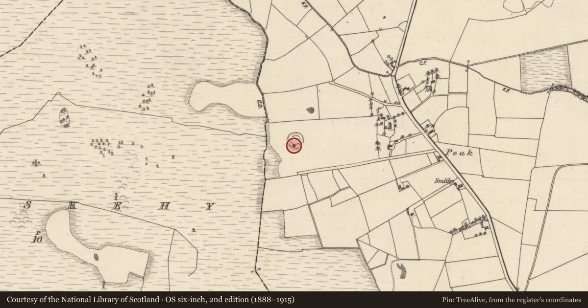 Ordnance Survey six-inch map, 2nd edition (1888–1915) covering the location of House - indeterminate date, Eastwell, County Galway, with a pin at the register's coordinates