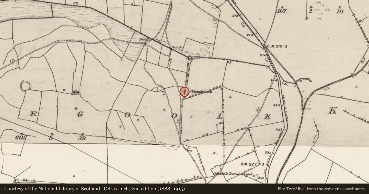 Ordnance Survey six-inch map, 2nd edition (1888–1915) covering the location of Ringfort - rath, Addergoole, County Galway, with a pin at the register's coordinates
