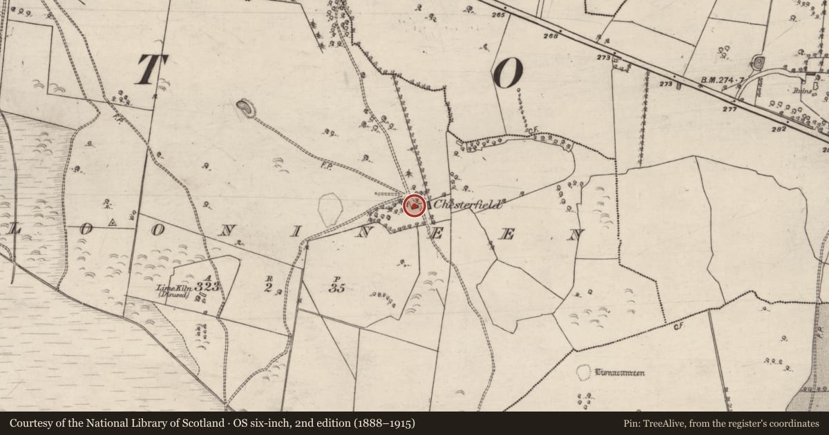 Ordnance Survey six-inch map, 2nd edition (1888–1915) covering the location of House - 18th/19th century, Cloonineen, County Galway, with a pin at the register's coordinates