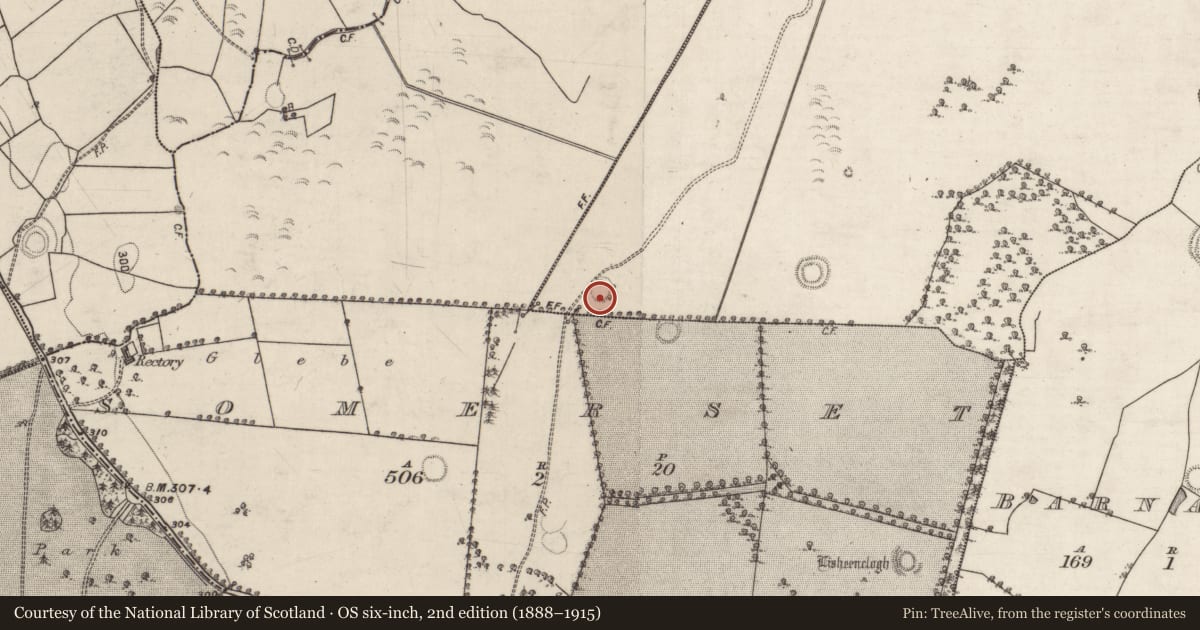 Ordnance Survey six-inch map, 2nd edition (1888–1915) covering the location of Ringfort - rath, Coolbeg, County Galway, with a pin at the register's coordinates