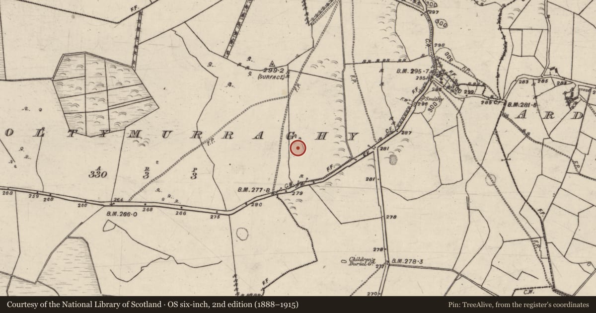 Ordnance Survey six-inch map, 2nd edition (1888–1915) covering the location of Ringfort - rath, Cooltymurraghy, County Galway, with a pin at the register's coordinates