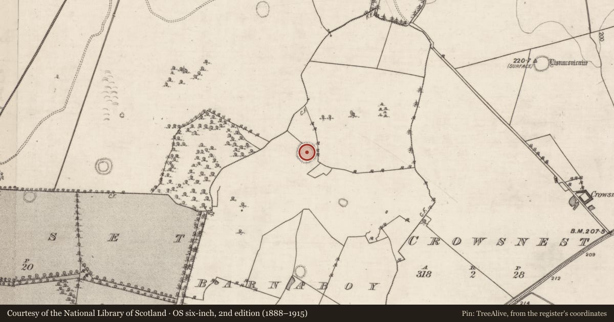 Ordnance Survey six-inch map, 2nd edition (1888–1915) covering the location of Ringfort - rath, Barnaboy, County Galway, with a pin at the register's coordinates