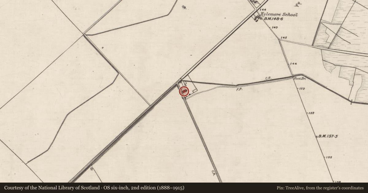 Ordnance Survey six-inch map, 2nd edition (1888–1915) covering the location of House - 18th/19th century, Caltragh, County Galway, with a pin at the register's coordinates
