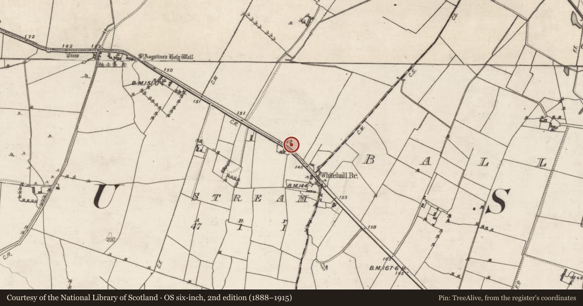 Ordnance Survey six-inch map, 2nd edition (1888–1915) covering the location of House - 18th/19th century, Kill, County Galway, with a pin at the register's coordinates