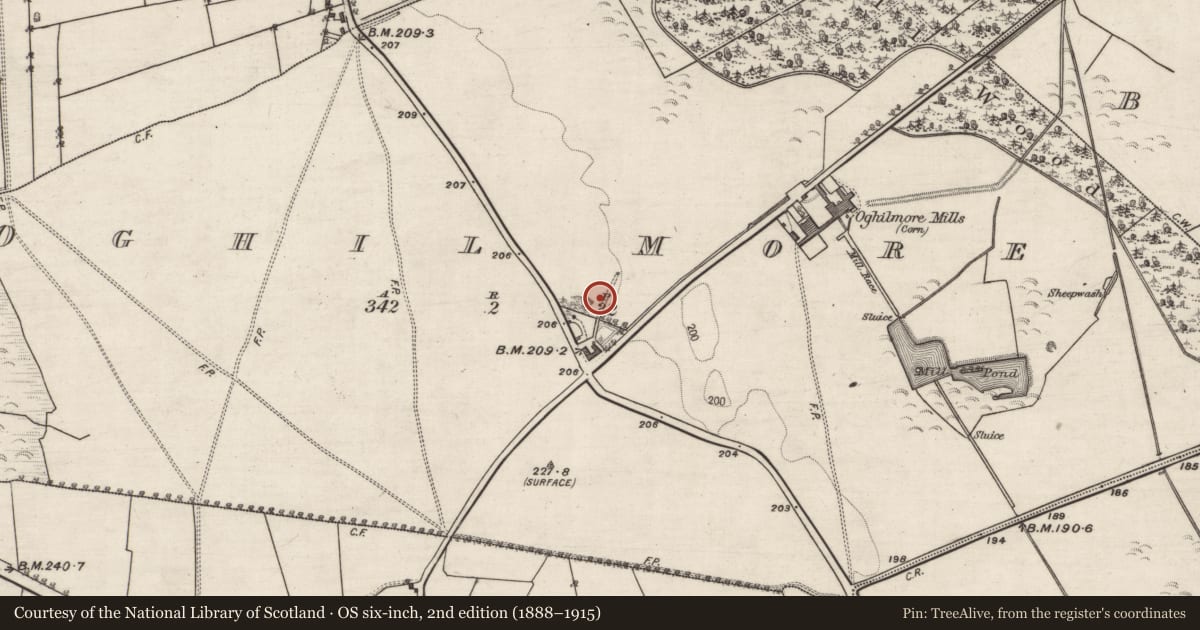 Ordnance Survey six-inch map, 2nd edition (1888–1915) covering the location of Quarry, Oghil More, County Galway, with a pin at the register's coordinates