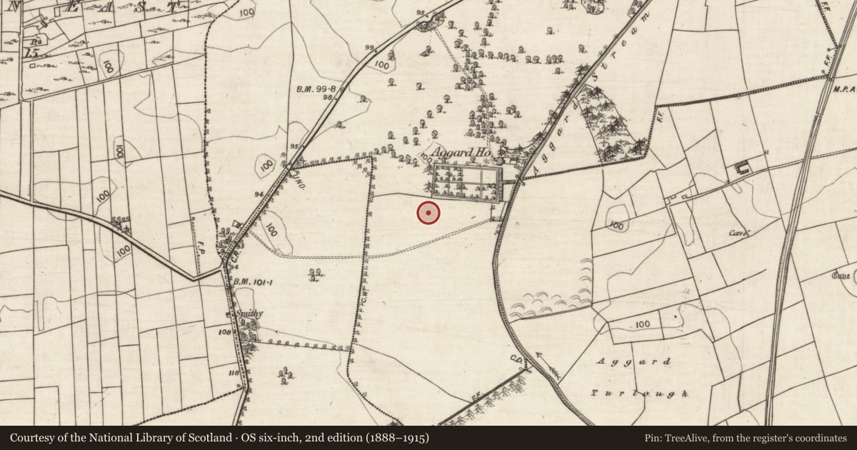 Ordnance Survey six-inch map, 2nd edition (1888–1915) covering the location of Barrow - ring-barrow, Aggard More, County Galway, with a pin at the register's coordinates
