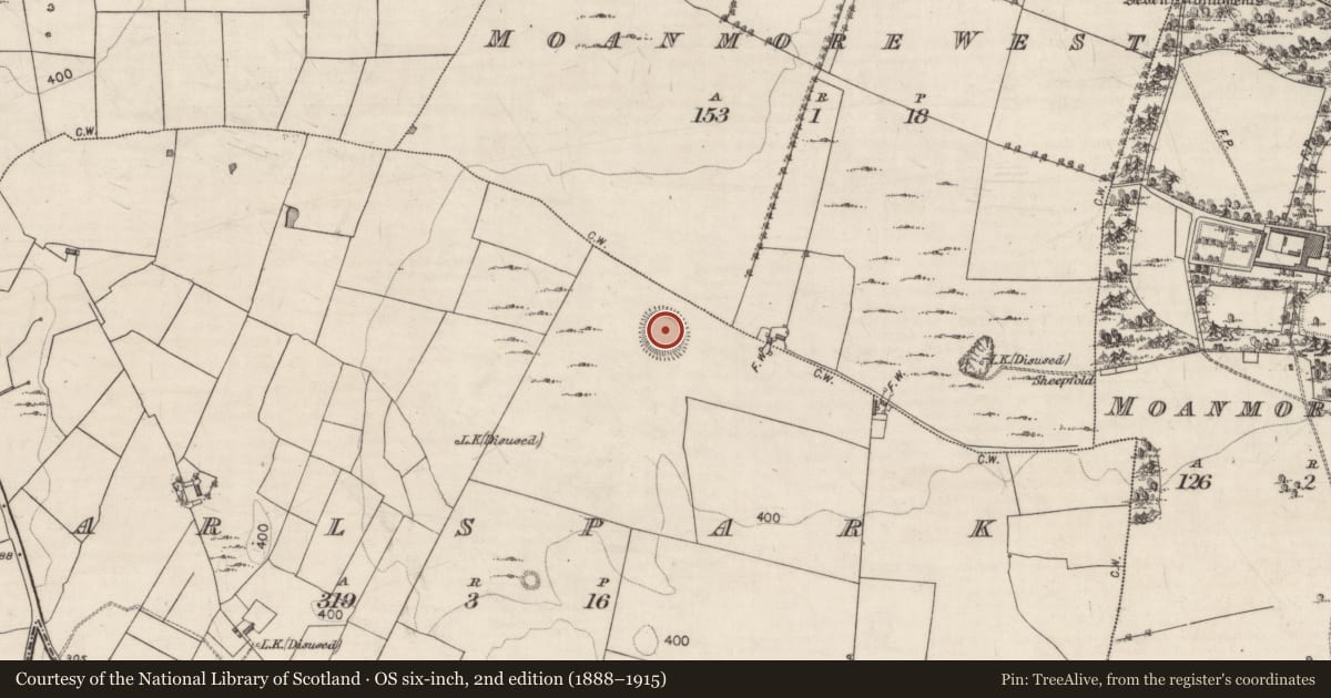Ordnance Survey six-inch map, 2nd edition (1888–1915) covering the location of Ringfort - rath, Earlspark, County Galway, with a pin at the register's coordinates