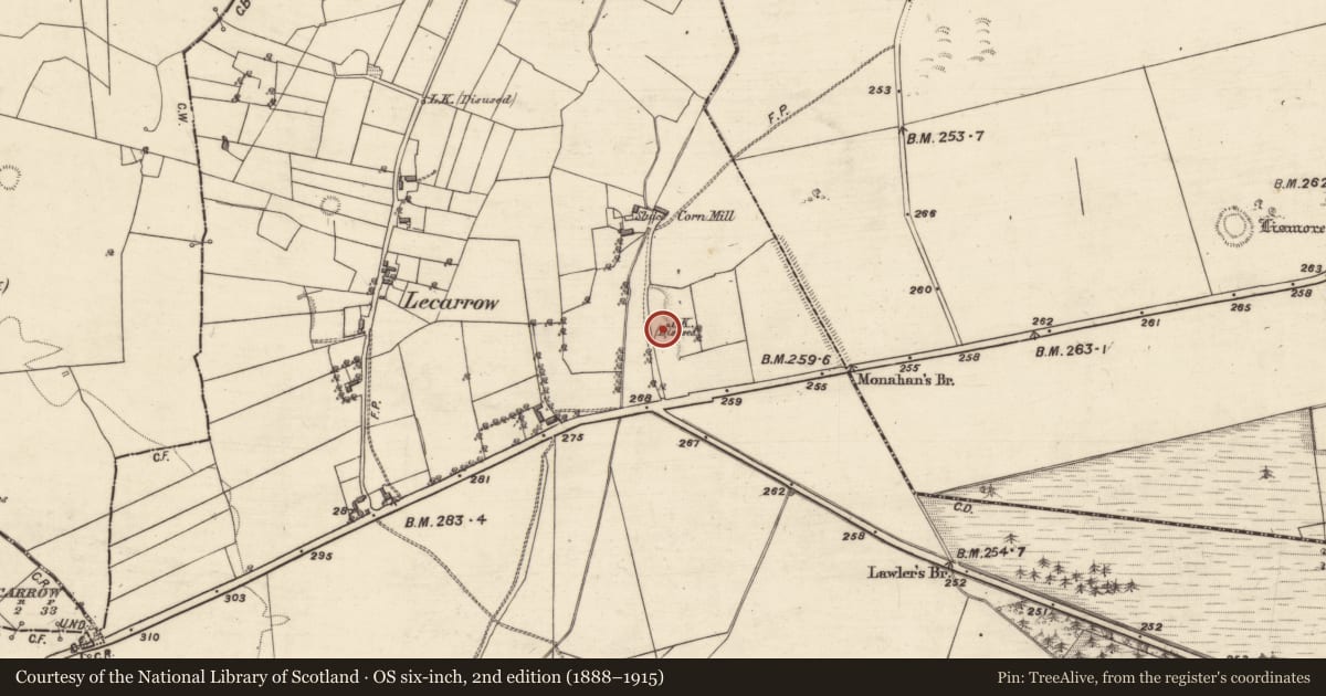 Ordnance Survey six-inch map, 2nd edition (1888–1915) covering the location of Quarry, Kilmeen, County Galway, with a pin at the register's coordinates