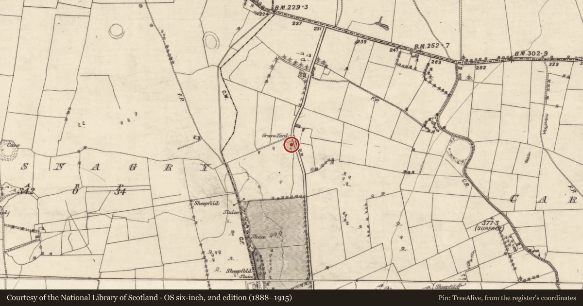 Ordnance Survey six-inch map, 2nd edition (1888–1915) covering the location of Ritual site - holy well, Limehill, County Galway, with a pin at the register's coordinates