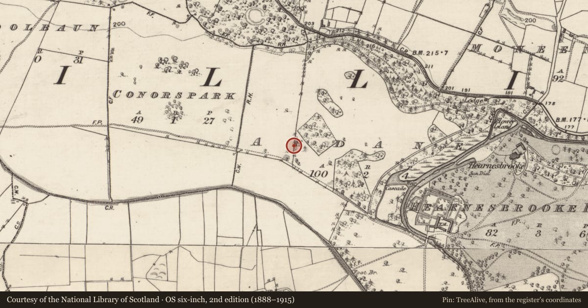 Ordnance Survey six-inch map, 2nd edition (1888–1915) covering the location of Quarry, Ardane, County Galway, with a pin at the register's coordinates