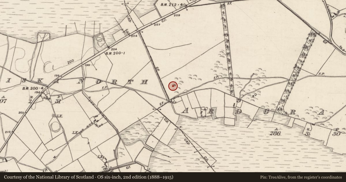 Ordnance Survey six-inch map, 2nd edition (1888–1915) covering the location of Quarry, Ardgraigue, County Galway, with a pin at the register's coordinates