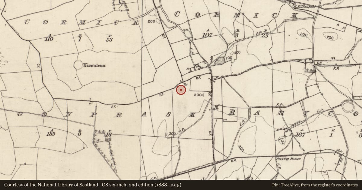 Ordnance Survey six-inch map, 2nd edition (1888–1915) covering the location of Quarry, Cloonprask, County Galway, with a pin at the register's coordinates