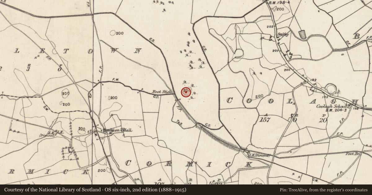 Ordnance Survey six-inch map, 2nd edition (1888–1915) covering the location of Castle - unclassified, Drumatober, County Galway, with a pin at the register's coordinates