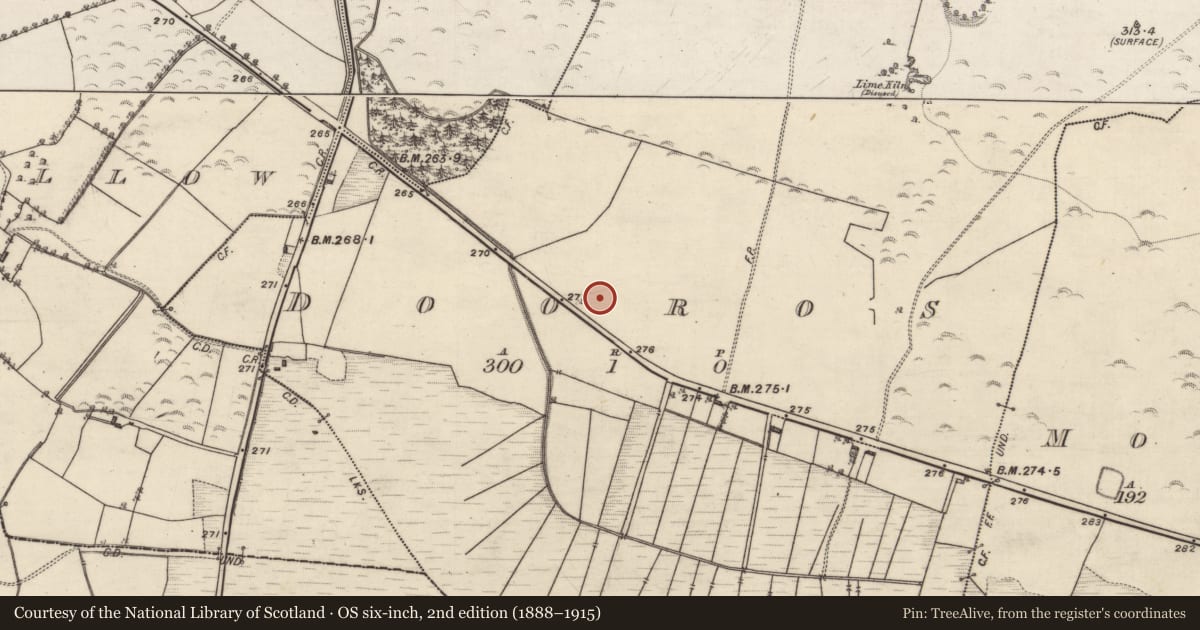 Ordnance Survey six-inch map, 2nd edition (1888–1915) covering the location of Quarry, Dooros, County Galway, with a pin at the register's coordinates