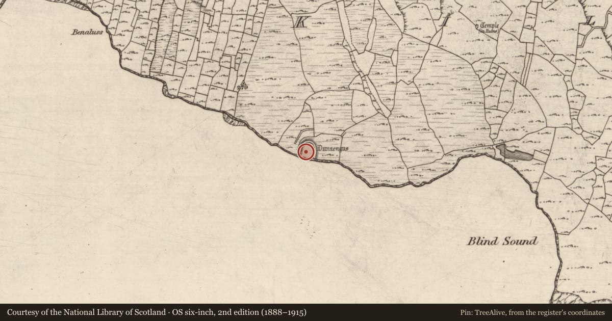 Ordnance Survey six-inch map, 2nd edition (1888–1915) covering the location of House - early medieval, Cill Mhuirbhigh, County Galway, with a pin at the register's coordinates
