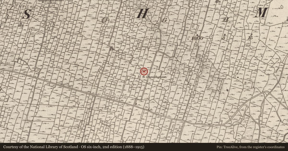 Ordnance Survey six-inch map, 2nd edition (1888–1915) covering the location of Mound, Eochaill (Bar. Árainn), County Galway, with a pin at the register's coordinates
