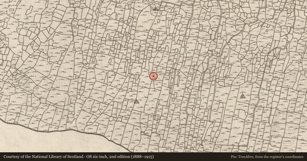 Ordnance Survey six-inch map, 2nd edition (1888–1915) covering the location of Clochan, Eoghanacht, County Galway, with a pin at the register's coordinates