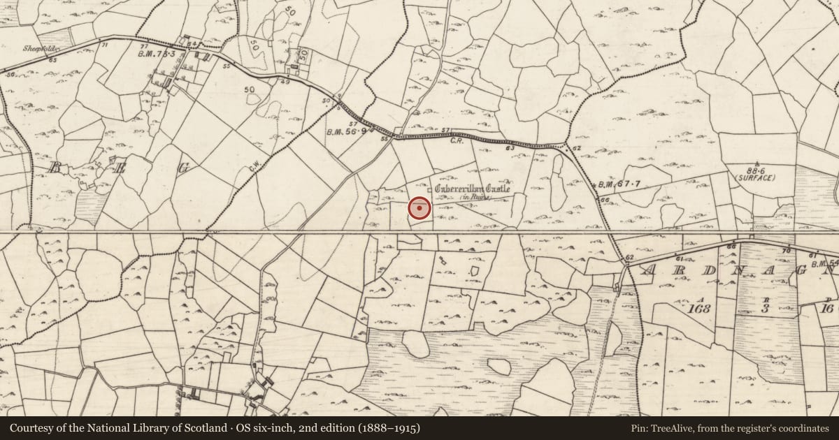 Ordnance Survey six-inch map, 2nd edition (1888–1915) covering the location of House - indeterminate date, Cahererillan, County Galway, with a pin at the register's coordinates