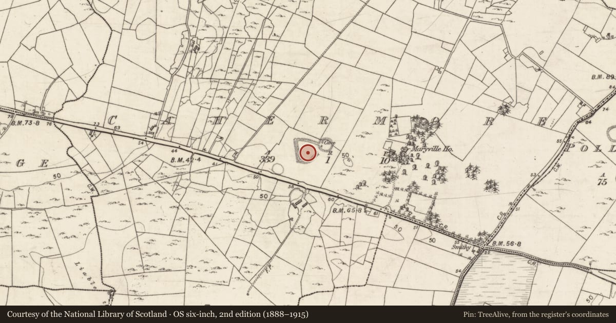 Ordnance Survey six-inch map, 2nd edition (1888–1915) covering the location of Enclosure, Cahermore, County Galway, with a pin at the register's coordinates