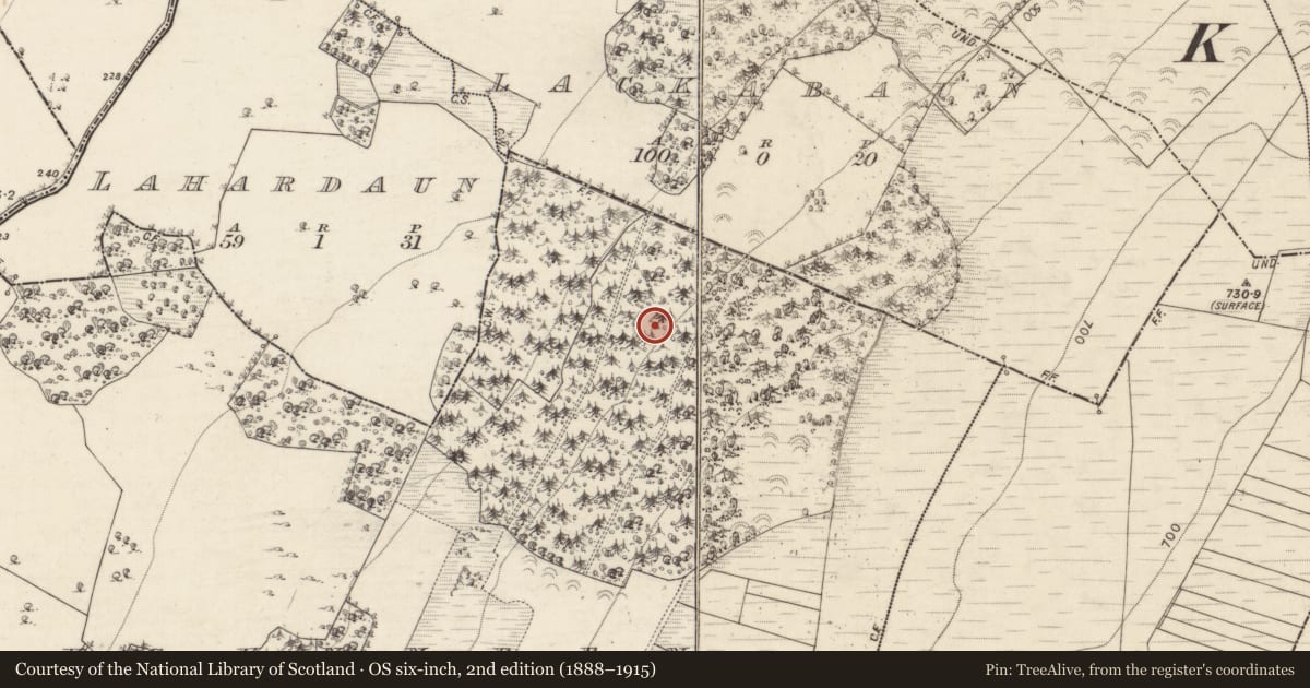 Ordnance Survey six-inch map, 2nd edition (1888–1915) covering the location of Enclosure, Ballygunneen, County Galway, with a pin at the register's coordinates