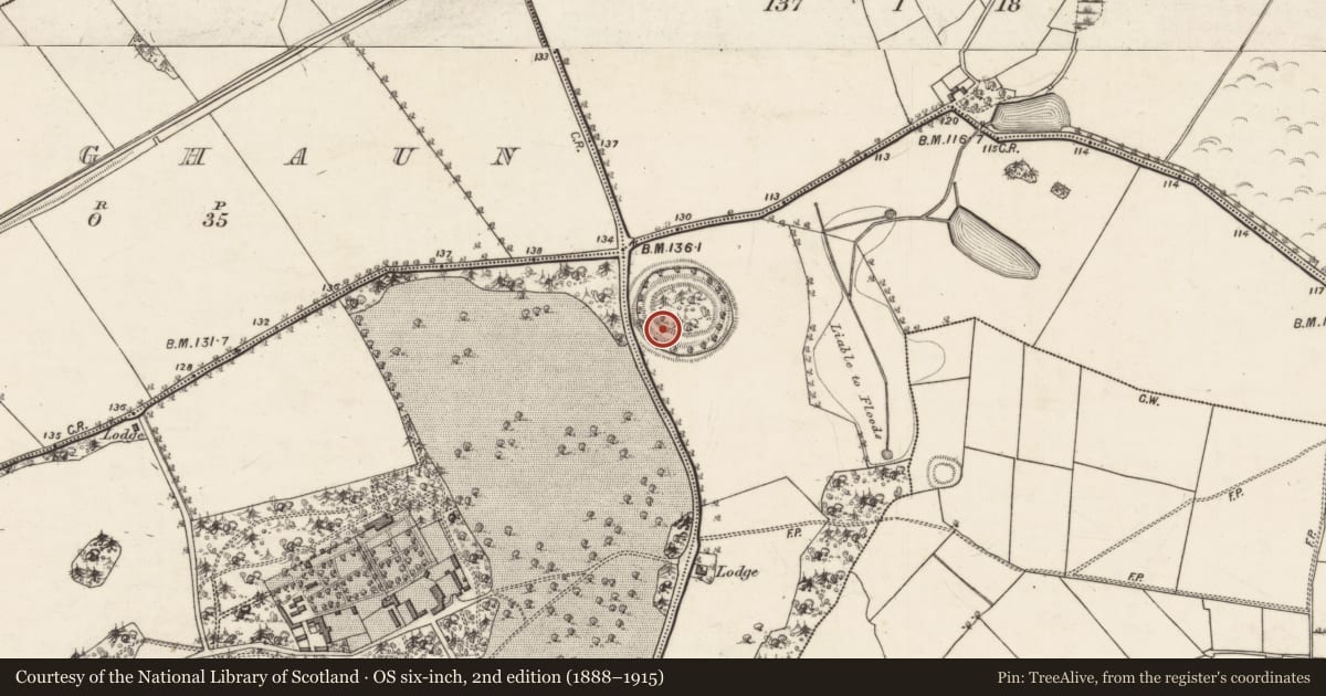 Ordnance Survey six-inch map, 2nd edition (1888–1915) covering the location of Souterrain, Lackan, County Galway, with a pin at the register's coordinates