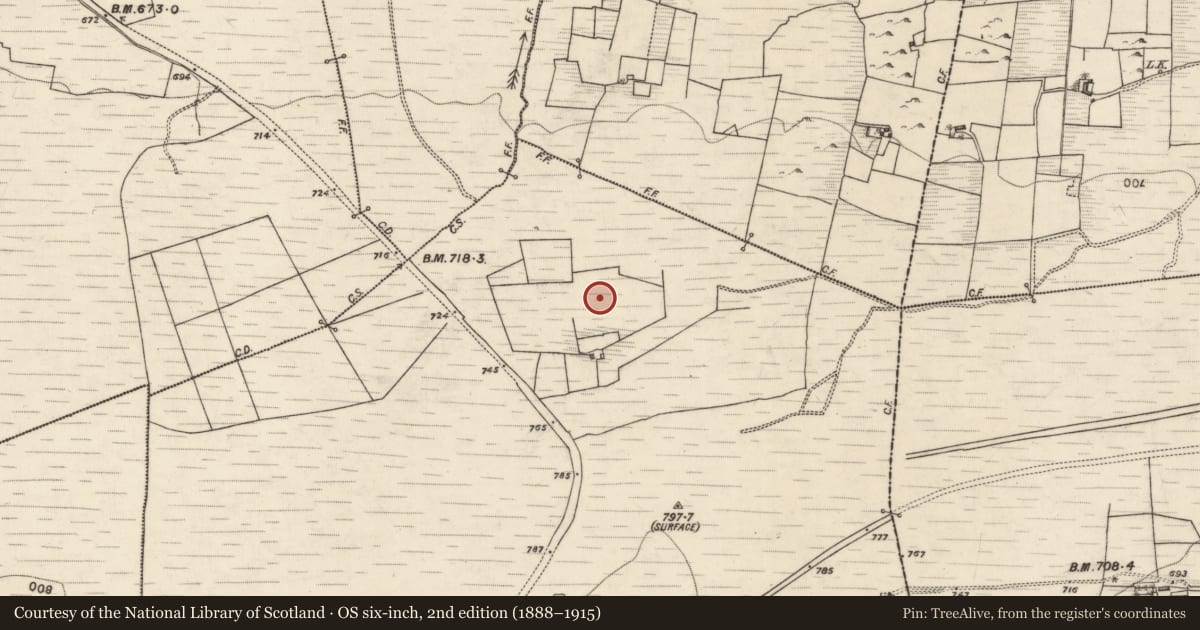 Ordnance Survey six-inch map, 2nd edition (1888–1915) covering the location of Enclosure, Boleybeg, County Galway, with a pin at the register's coordinates