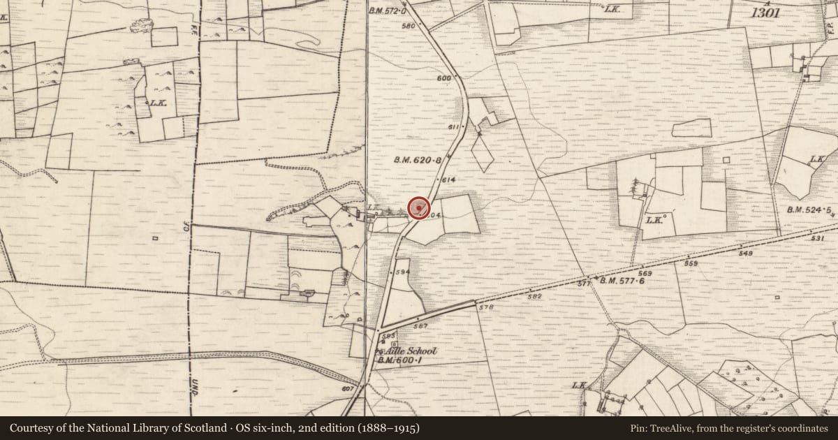 Ordnance Survey six-inch map, 2nd edition (1888–1915) covering the location of Quarry, Ballinlawless, County Galway, with a pin at the register's coordinates