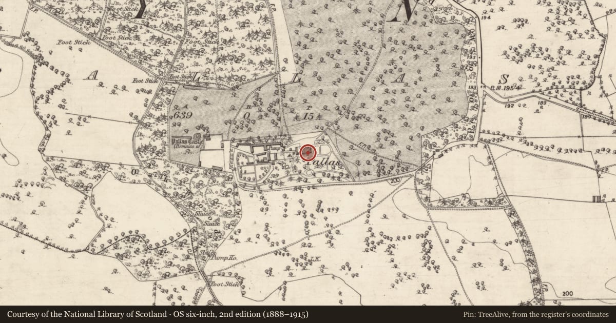Ordnance Survey six-inch map, 2nd edition (1888–1915) covering the location of House - 18th/19th century, Pallas, County Galway, with a pin at the register's coordinates