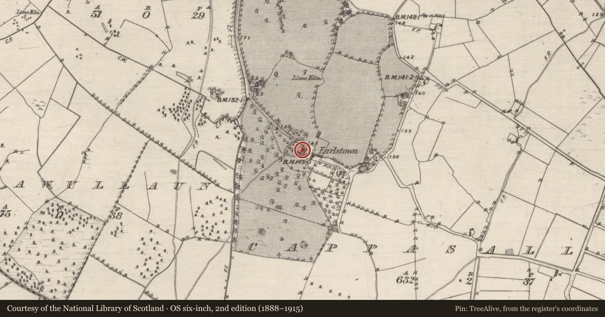 Ordnance Survey six-inch map, 2nd edition (1888–1915) covering the location of House - 18th/19th century, Cappasallagh, County Galway, with a pin at the register's coordinates