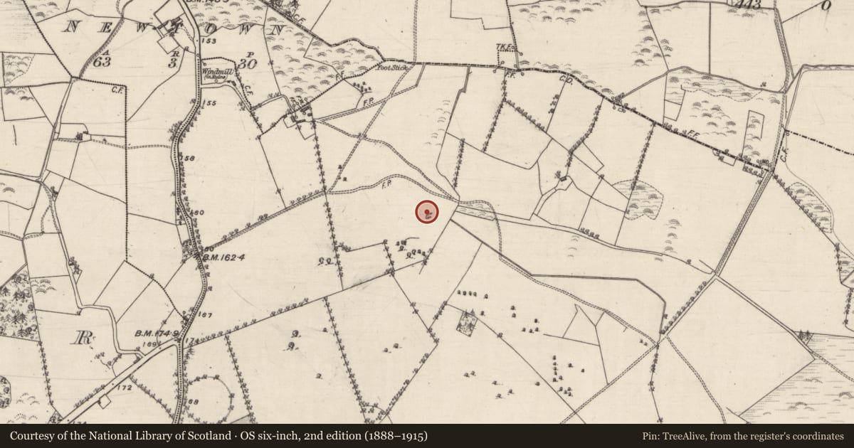 Ordnance Survey six-inch map, 2nd edition (1888–1915) covering the location of Quarry, Derryhiveny North, County Galway, with a pin at the register's coordinates