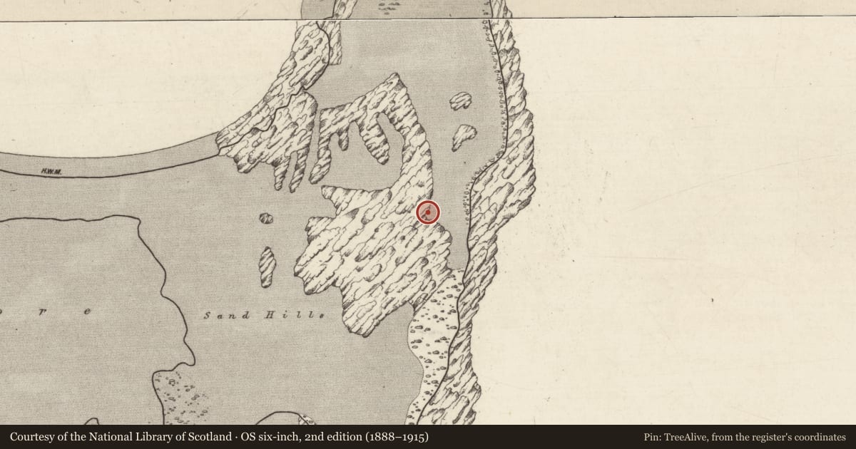 Ordnance Survey six-inch map, 2nd edition (1888–1915) covering the location of Clochan, Cill Éinne, County Galway, with a pin at the register's coordinates