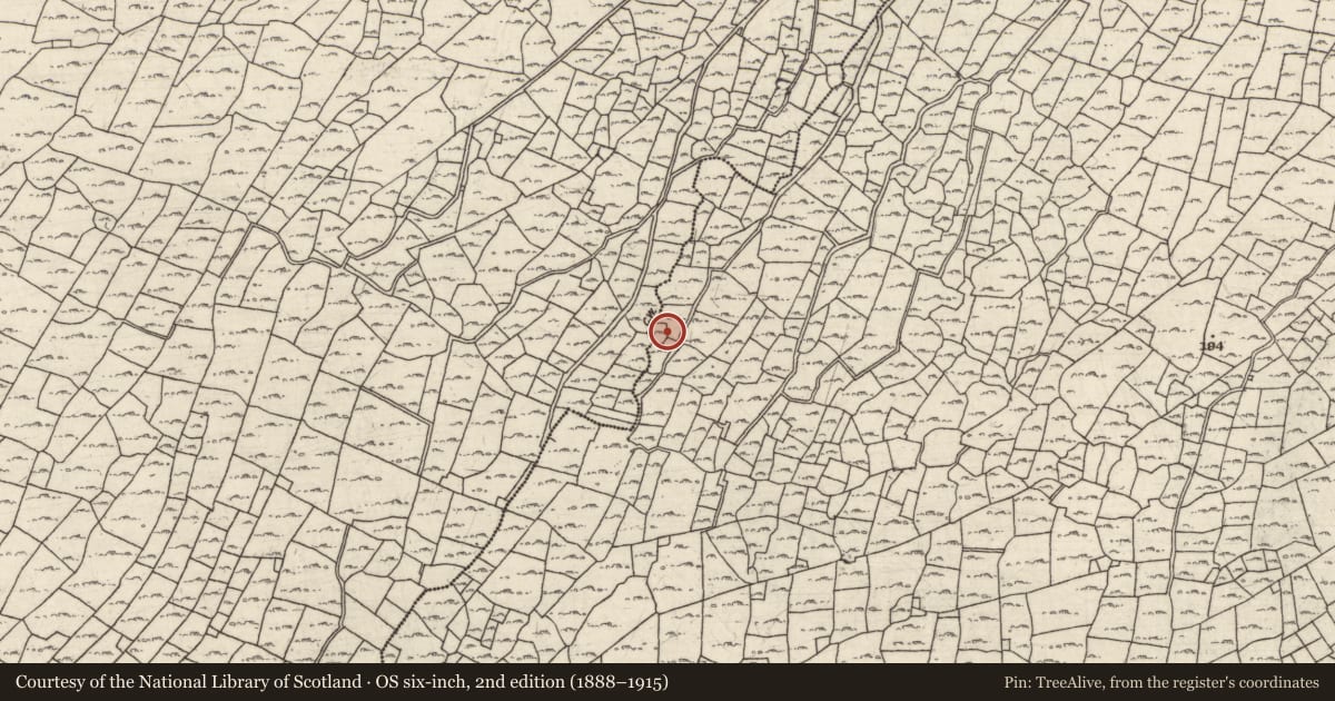 Ordnance Survey six-inch map, 2nd edition (1888–1915) covering the location of Ringfort - unclassified, Ceathrú An Lisín, County Galway, with a pin at the register's coordinates