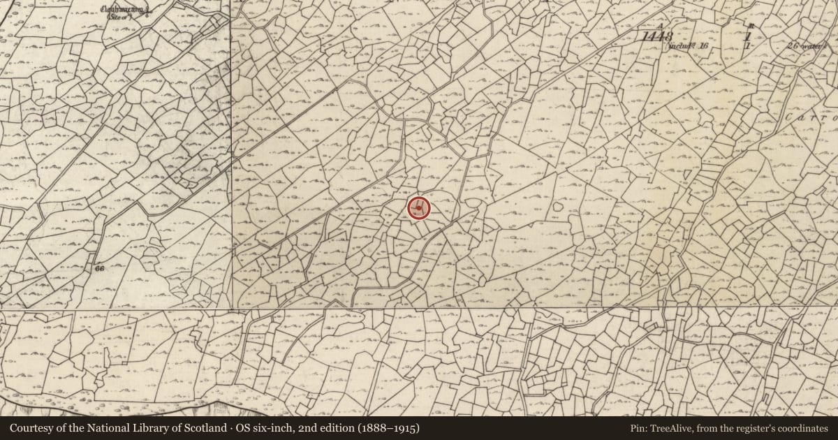 Ordnance Survey six-inch map, 2nd edition (1888–1915) covering the location of Mound, Inis Oírr, County Galway, with a pin at the register's coordinates