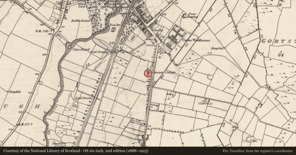 Ordnance Survey six-inch map, 2nd edition (1888–1915) covering the location of House - 18th/19th century, Cloonnahaha, County Galway, with a pin at the register's coordinates