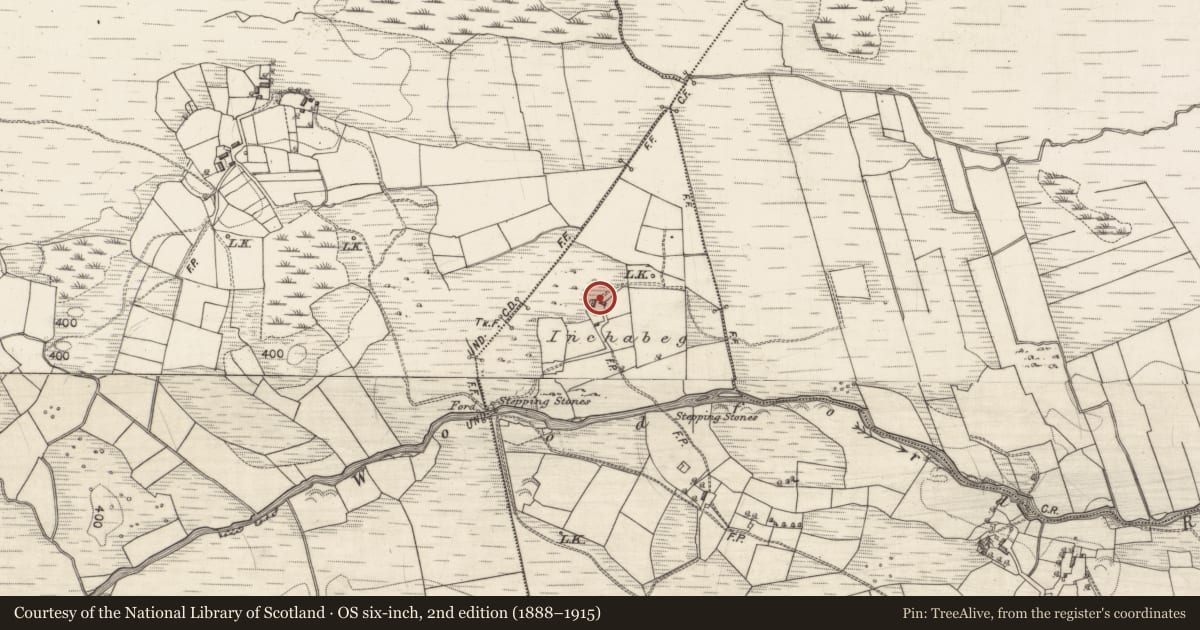 Ordnance Survey six-inch map, 2nd edition (1888–1915) covering the location of House - 18th/19th century, Alleendarra East, County Galway, with a pin at the register's coordinates