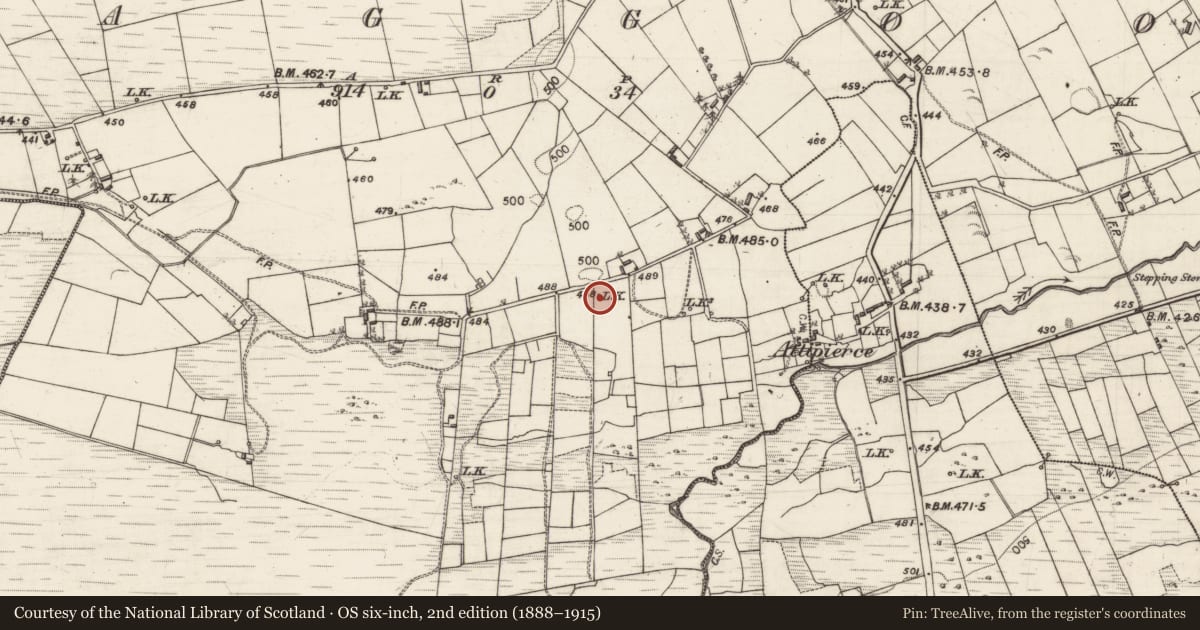 Ordnance Survey six-inch map, 2nd edition (1888–1915) covering the location of Quarry, Laggoo, County Galway, with a pin at the register's coordinates