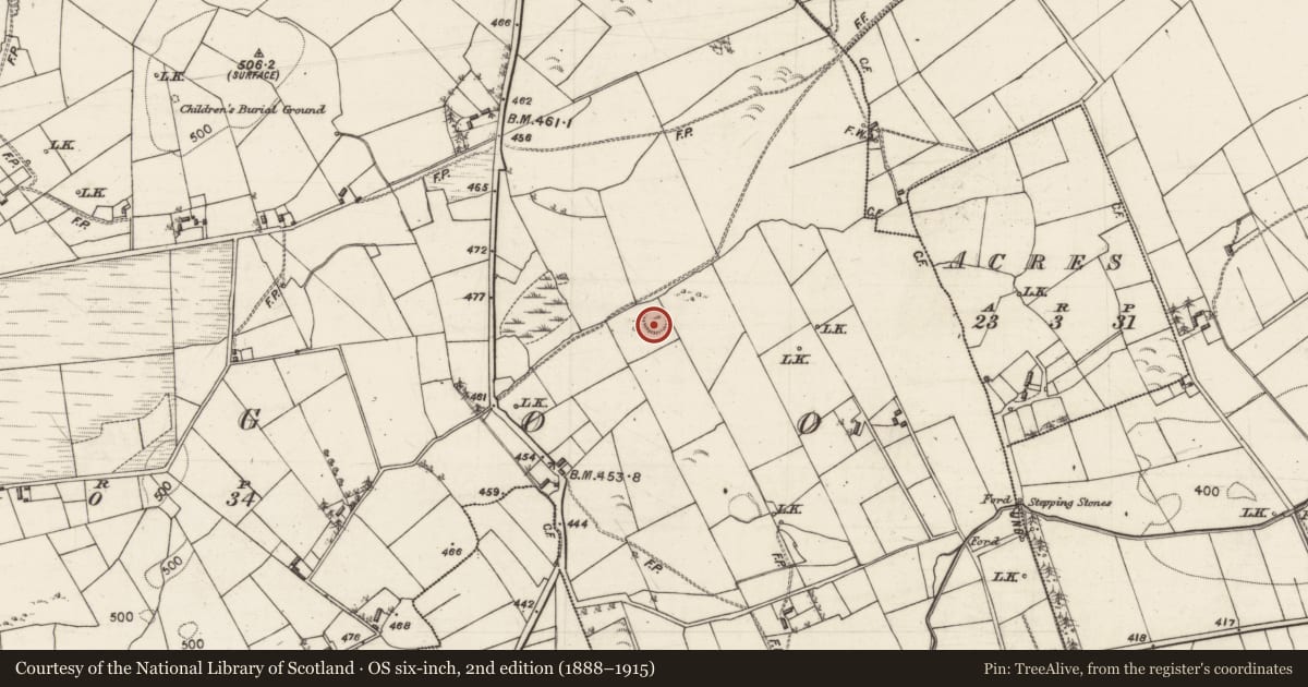 Ordnance Survey six-inch map, 2nd edition (1888–1915) covering the location of Enclosure, Laggoo, County Galway, with a pin at the register's coordinates