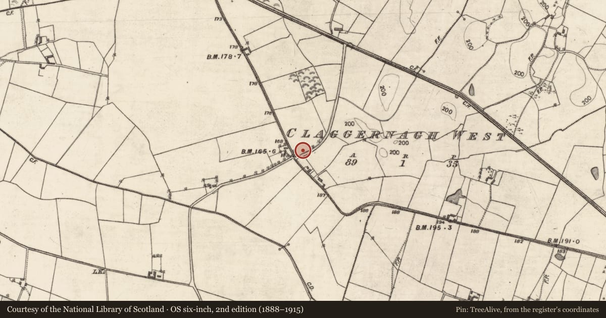 Ordnance Survey six-inch map, 2nd edition (1888–1915) covering the location of Quarry, Claggernagh West, County Galway, with a pin at the register's coordinates