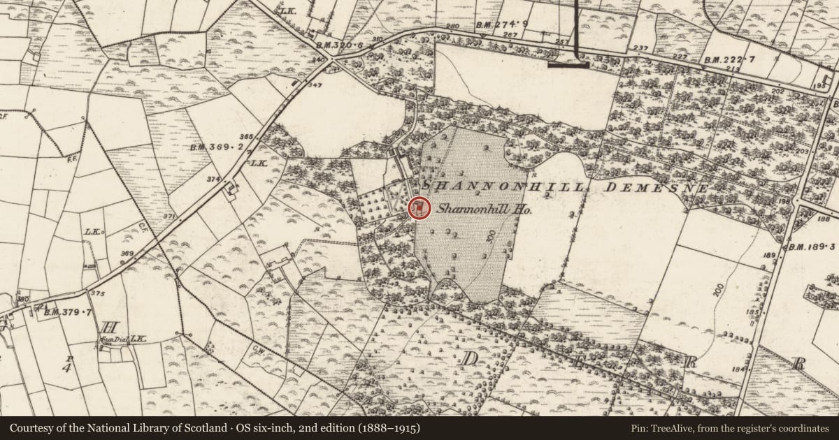 Ordnance Survey six-inch map, 2nd edition (1888–1915) covering the location of House - 18th/19th century, Derryvunlam, County Galway, with a pin at the register's coordinates