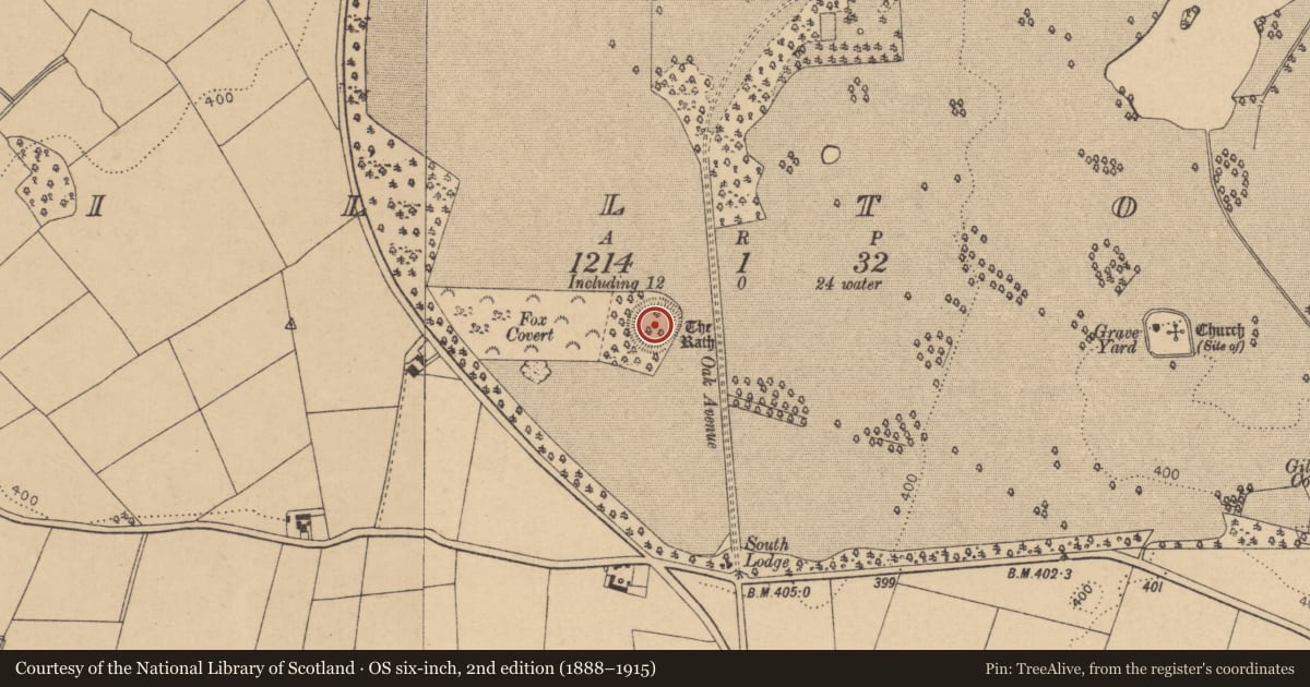 Ordnance Survey six-inch map, 2nd edition (1888–1915) covering the location of Ringfort - rath, Gilltown, County Kildare, with a pin at the register's coordinates