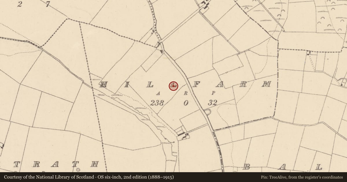 Ordnance Survey six-inch map, 2nd edition (1888–1915) covering the location of Battlefield, County Kildare, with a pin at the register's coordinates
