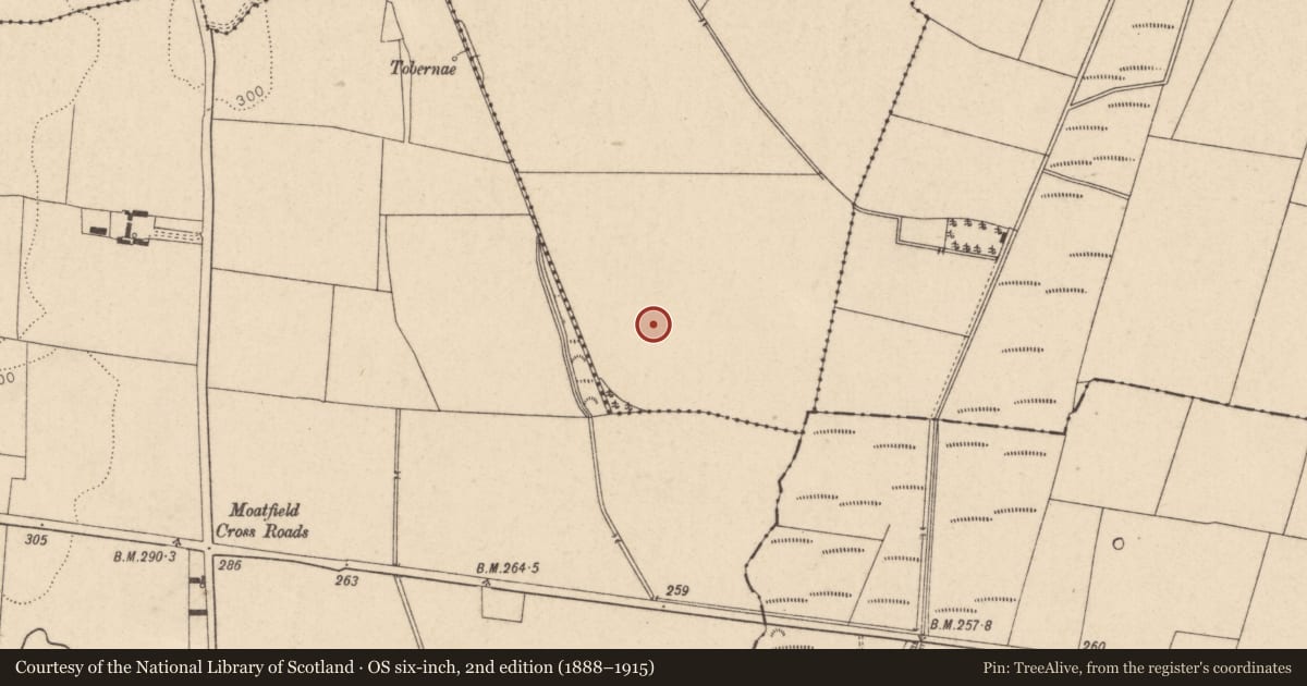 Ordnance Survey six-inch map, 2nd edition (1888–1915) covering the location of Enclosure, Kilmead, County Kildare, with a pin at the register's coordinates