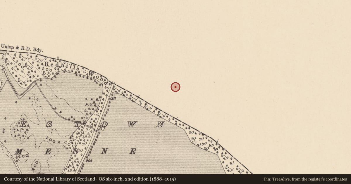 Ordnance Survey six-inch map, 2nd edition (1888–1915) covering the location of Enclosure, Knocknagee, County Kildare, with a pin at the register's coordinates