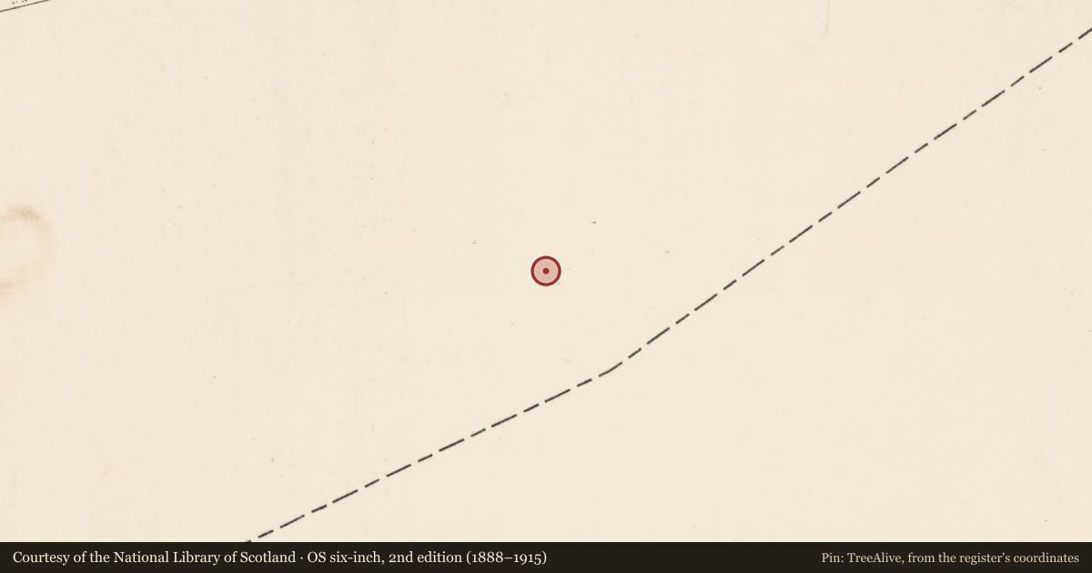 Ordnance Survey six-inch map, 2nd edition (1888–1915) covering the location of Ringfort - rath, Carhoonakineely, County Kerry, with a pin at the register's coordinates