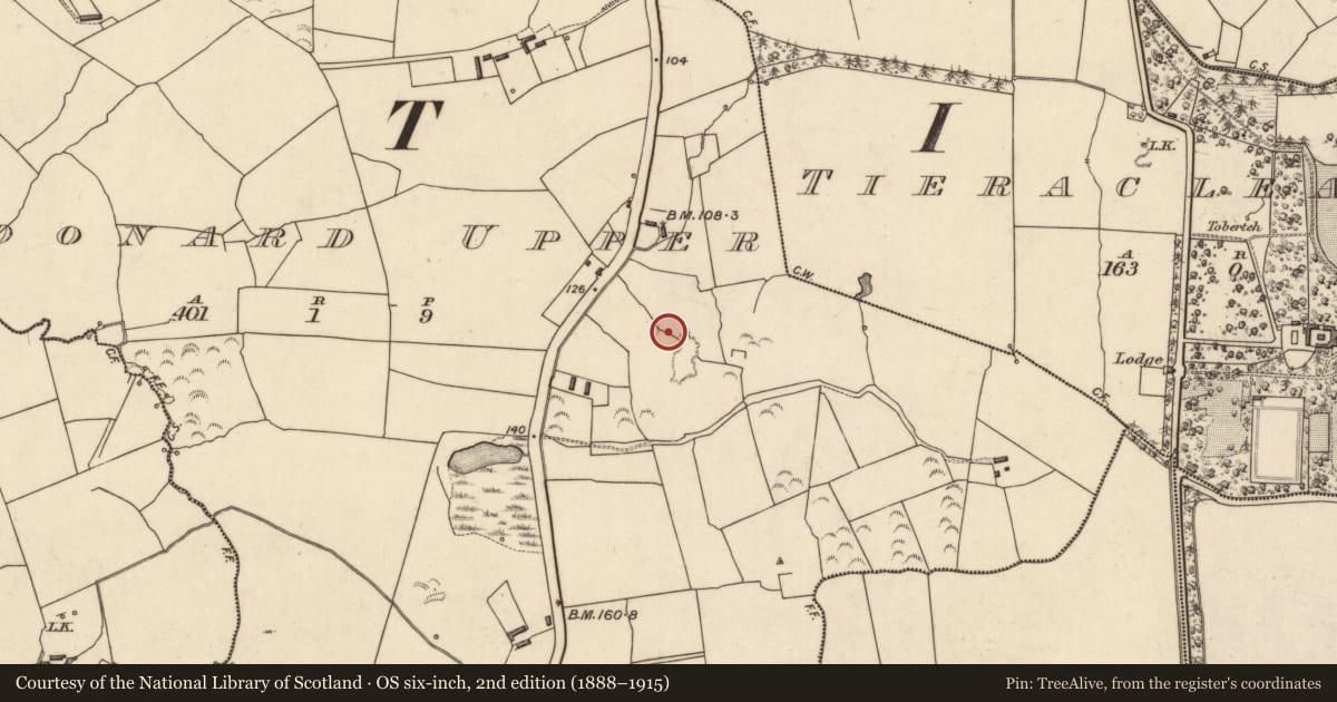 Ordnance Survey six-inch map, 2nd edition (1888–1915) covering the location of Enclosure, Doonard Upper, County Kerry, with a pin at the register's coordinates