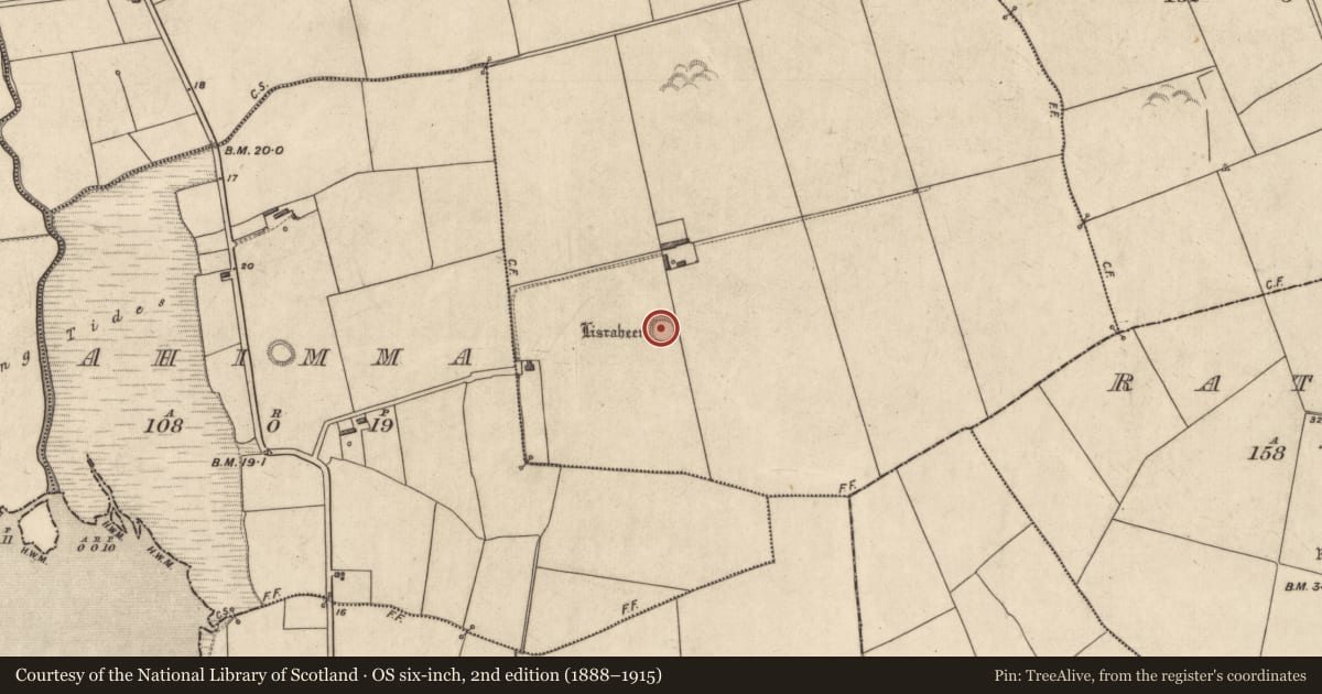 Ordnance Survey six-inch map, 2nd edition (1888–1915) covering the location of Ringfort - rath, Gortnaskeha, County Kerry, with a pin at the register's coordinates
