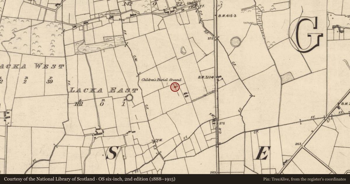 Ordnance Survey six-inch map, 2nd edition (1888–1915) covering the location of Enclosure, Killomeerhoe, County Kerry, with a pin at the register's coordinates